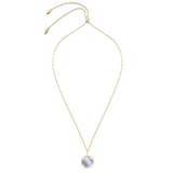 Shes A Gem Adjustable Necklace Slate Cats Eye Gold