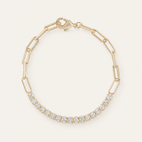Legacy Paperclip Tennis Bracelet in Gold