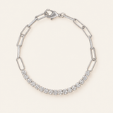 Legacy Paperclip Tennis Bracelet in Silver