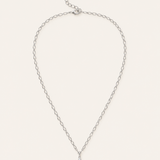 Legacy Cross Drop Necklace in Silver