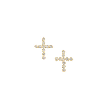 Legacy Cross Stud Earrings in Gold