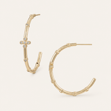 Legacy Cross Hoop Earrings in Gold