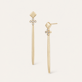 Legacy Cross Drop Earrings in Gold