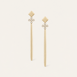 Legacy Cross Drop Earrings in Gold
