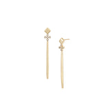 Legacy Cross Drop Earrings in Gold