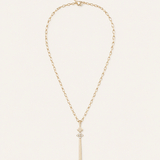 Legacy Cross Drop Necklace in Gold