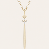 Legacy Cross Drop Necklace in Gold