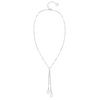 Adorned Pearl Lariat Necklace