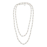 Adorned Pearl Beaded Necklace Silver