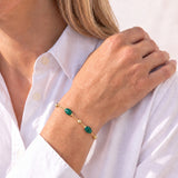 Botanic Station Bracelet in Gold, Malachite