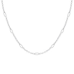 Eclipse Chain Layering Necklace Silver