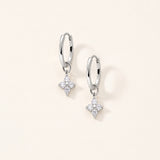 Legacy Charm Hoop Earrings in Silver, CZ