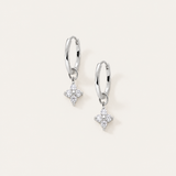 Legacy Charm Hoop Earrings in Silver, CZ