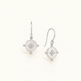 Legacy Coin Drop Earrings in Silver