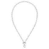 Toggle Initial Necklaces in Silver
