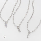 Toggle Initial Necklaces in Silver