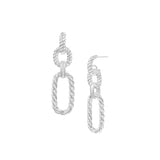Legacy Link Statement Earrings in Silver