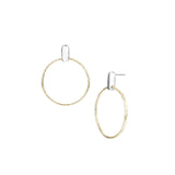 Horizon Circle Statement Earrings in Gold/Silver