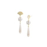 Carolina Statement Earrings in Pearl