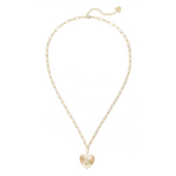 Adorned Heart Initial Necklaces in Gold