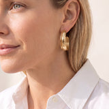 Reflection Hoop Earrings in Gold/Silver
