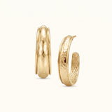 Reflection Hoop Earrings in Gold