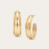 Reflection Hoop Earrings in Gold