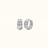 Reflection Mini Hoop Earrings in Silver