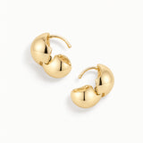 Eclipse Ball Huggie Earrings in Gold