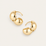 Eclipse Ball Huggie Earrings in Gold