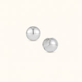 Eclipse Ball Huggie Earrings in Silver