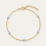 Everyday Beaded Bracelet in Gold/Silver