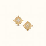 Legacy Coin Stud Earrings in Gold