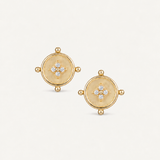 Legacy Coin Stud Earrings in Gold
