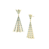 Solaris Statement Earrings in Aqua Glass