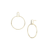 Horizon Circle Statement Earrings in Gold
