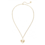 Adorned Heart Initial Necklaces in Gold