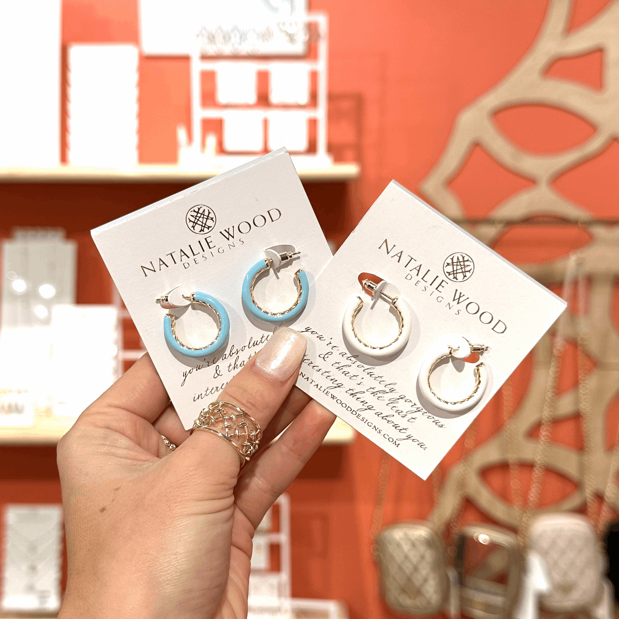 Eclipse Hoop Earrings in Blue