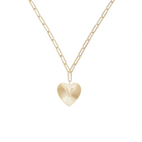 Adorned Heart Initial Necklaces in Gold