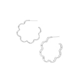 Aurora Hoop Earrings in Silver