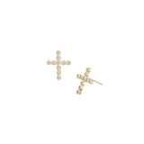 Legacy Cross Stud Earrings in Gold