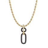 Legacy Link Pendant Necklace in Gold/Black