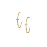 Legacy Cross Hoop Earrings in Gold