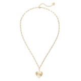 Adorned Heart Initial Necklaces in Gold