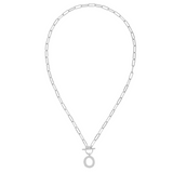 Toggle Initial Necklaces in Silver