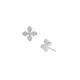 Shine Bright Cross Stud Earrings Silver