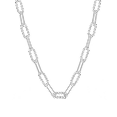She's Spicy Mini Chain Link Necklace Silver
