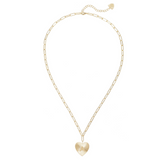 Adorned Heart Initial Necklaces in Gold