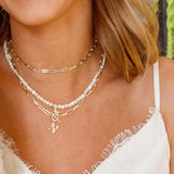 Toggle Initial Necklaces in Silver