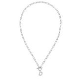 Toggle Initial Necklaces in Silver